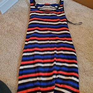Red, white and blue form fitting dress